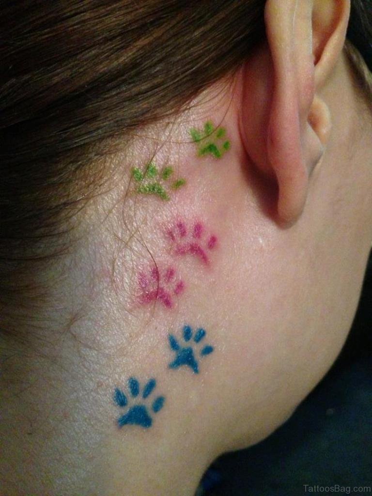 19 Adorable Paw Tattoos On Neck - Tattoo Designs – 