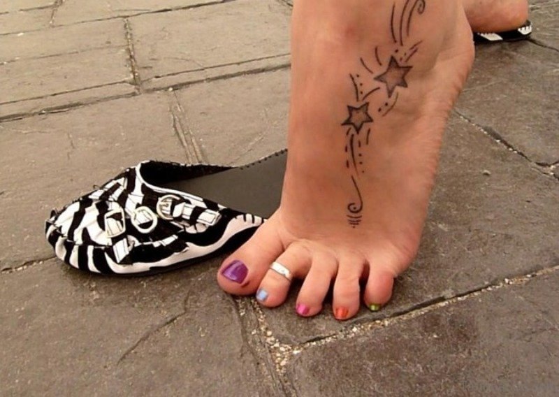 40 Classy Star Tattoo On Foot - Tattoo Designs – 