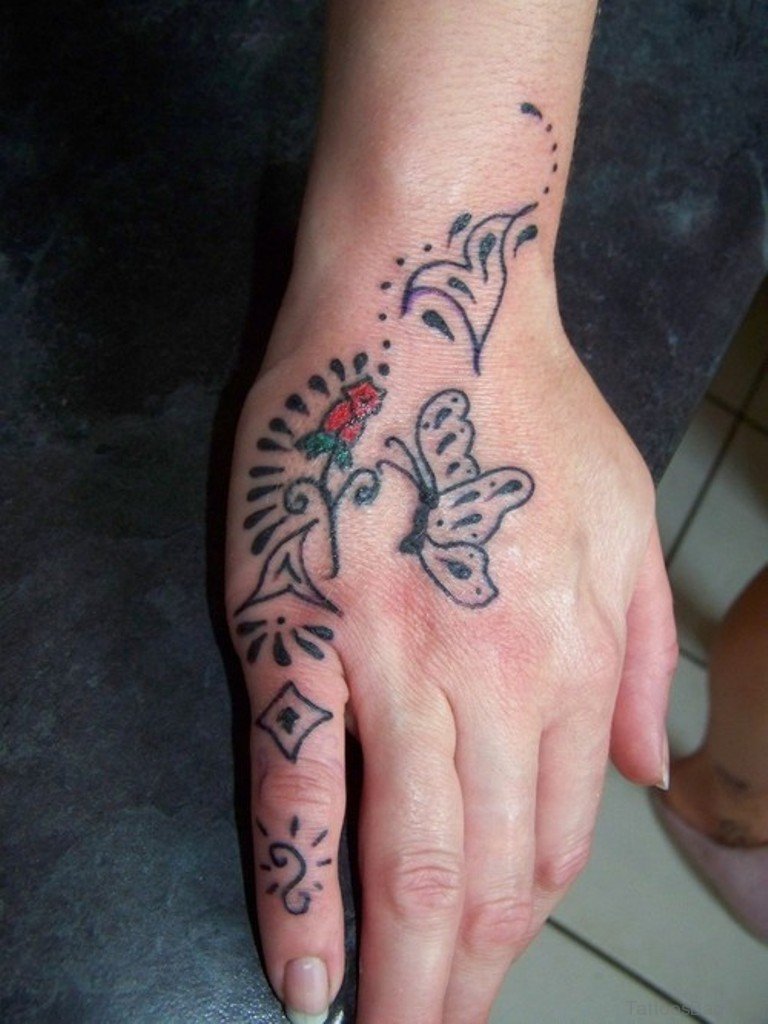 54 Awesome Butterfly Tattoos On Hand - Tattoo Designs – TattoosBag.com