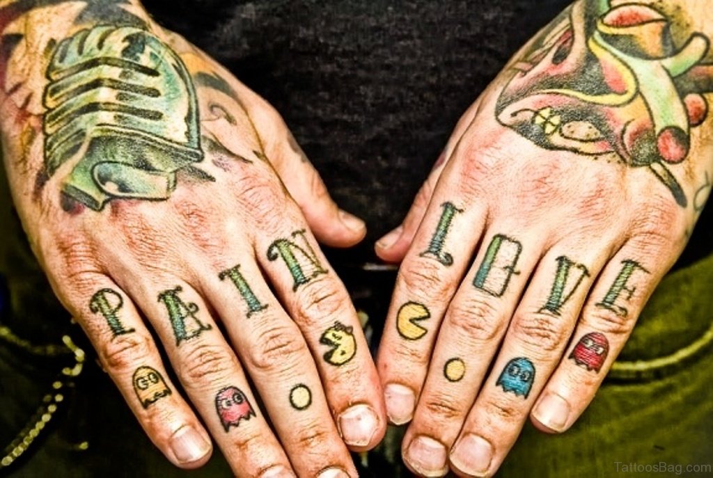 7 Nice Pacman Tattoos On Finger - Tattoo Designs – 