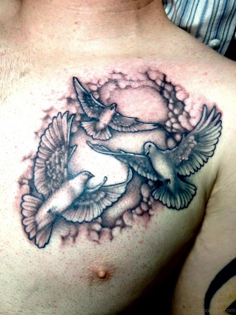 40 Ultimate Dove Tattoos For Chest - Tattoo Designs – 