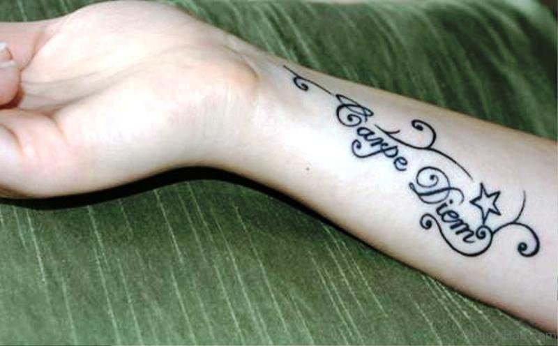 30 Fantastic Carpe Diem Tattoos On Wrist - Tattoo Designs – 