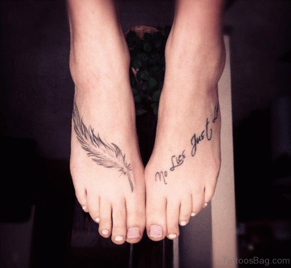 60 Beautiful Feather Tattoos On Foot - Tattoo Designs – 