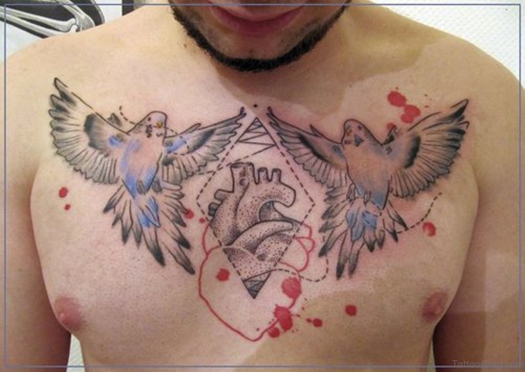 40 Ultimate Dove Tattoos For Chest - Tattoo Designs – 