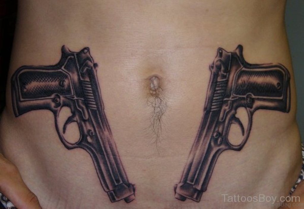 71 Stylish Gun Tattoos For Waist - Tattoo Designs – TattoosBag.com