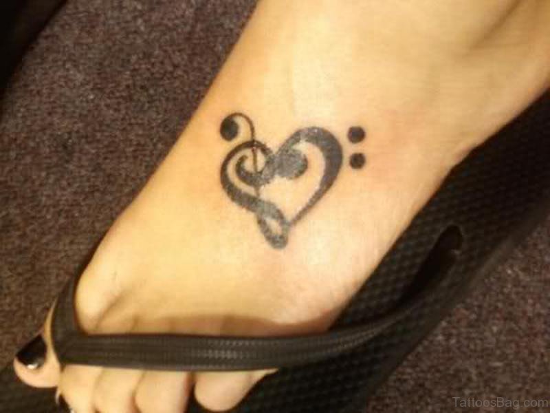 52 Adorable Musical Note Tattoo On Foot