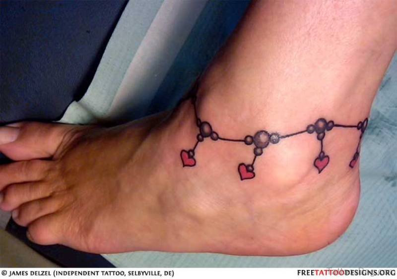 54 Adorable Heart Tattoo On Ankle - Tattoo Designs – 