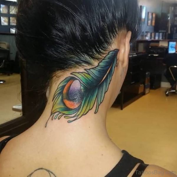 Lovely Peacock Feather Tattoo 