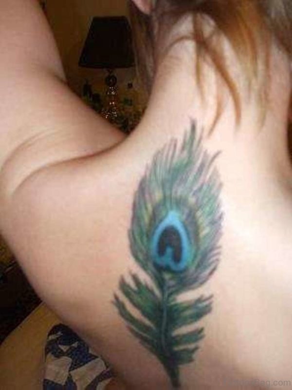 Pretty Peacock Feather Tattoo