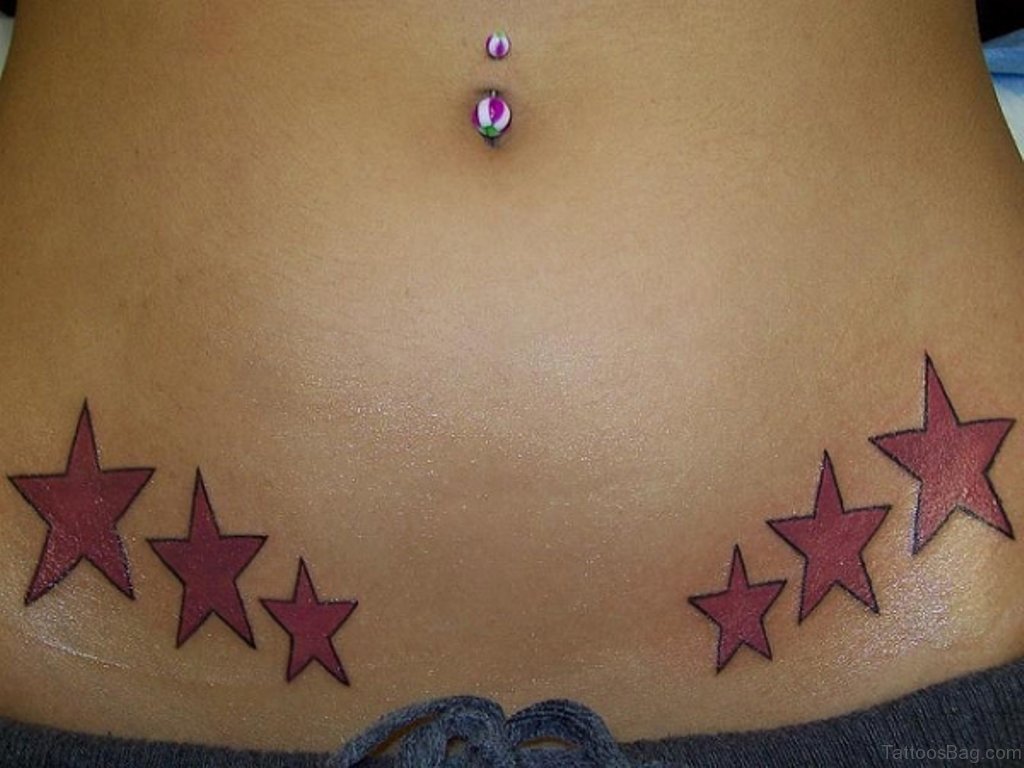 Red Ink Star Tattoo.