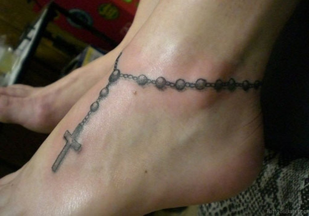63 Cool Rosary Tattoos On Ankle - Tattoo Designs – 