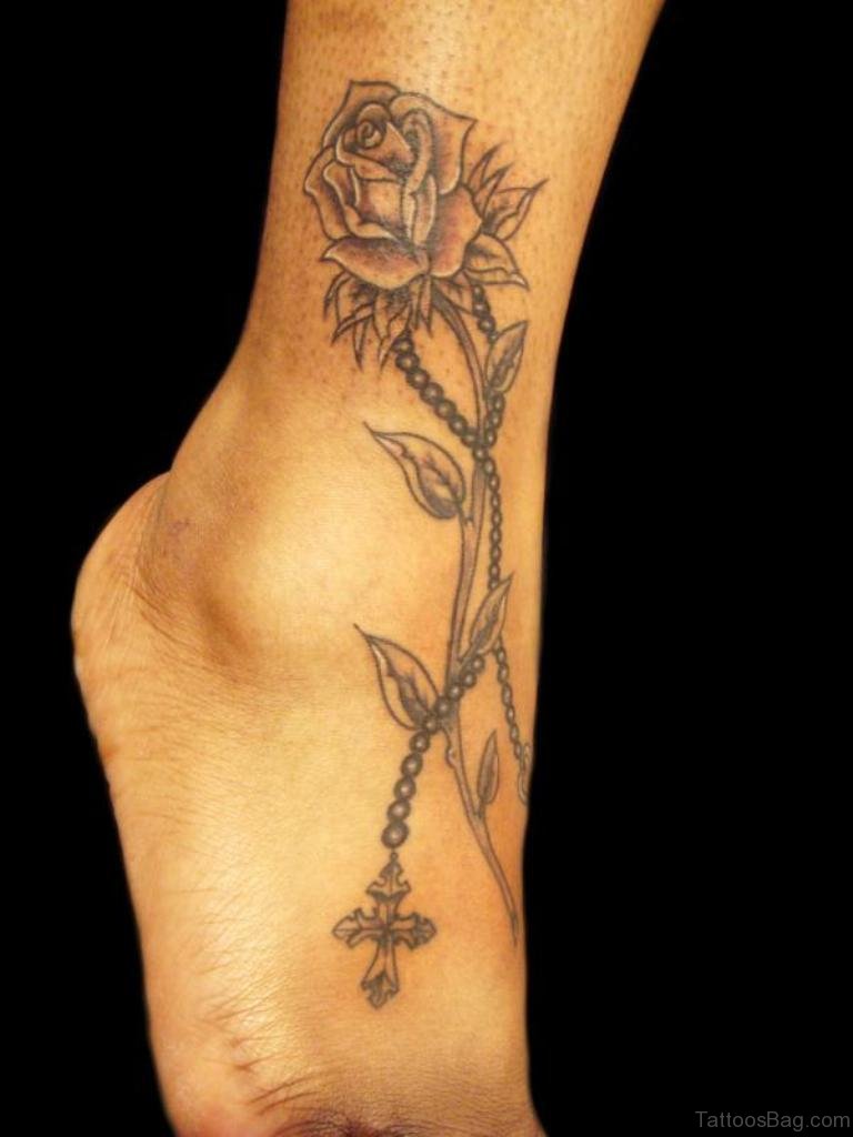 Rose And Rosary Tattoo.
